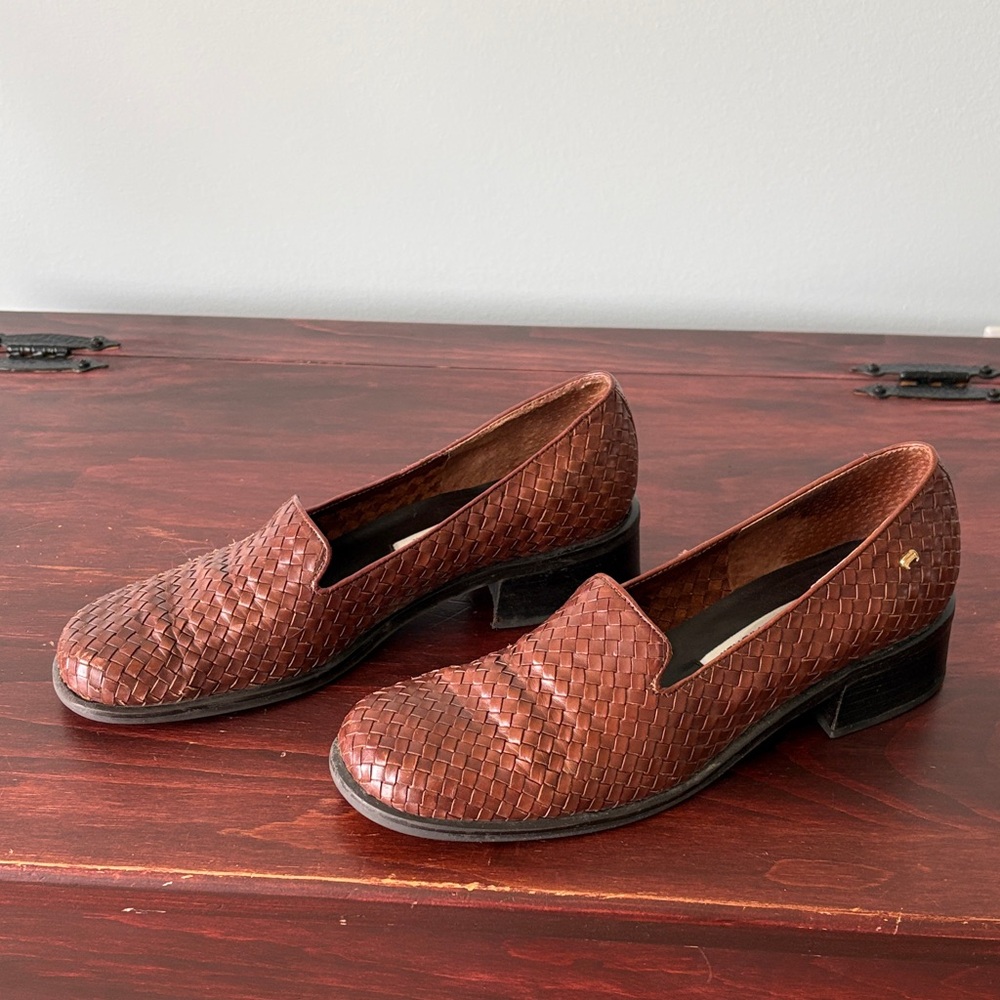 Etienne Aigner Brown Woven Heels - Picture 2 of 4
